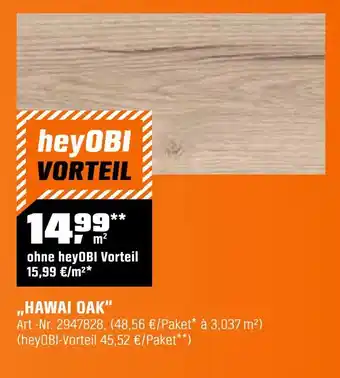 OBI „hawai oak“ Angebot