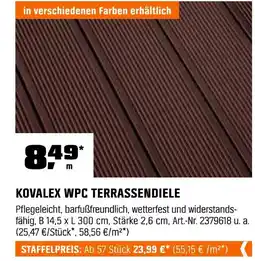 OBI Kovalex wpc terrassendiele Angebot