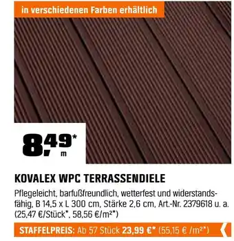 OBI Kovalex wpc terrassendiele Angebot