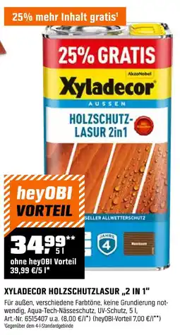 OBI Xyladecor holzschutz-lasur 2in1 Angebot