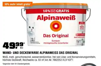 OBI Alpinaweiß wand- und deckenfarbe alpinaweiss das original Angebot