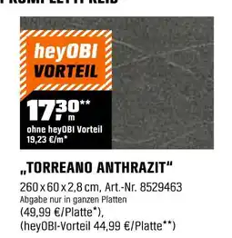 OBI Kompakte arbeitsplatte torreano anthrazit Angebot