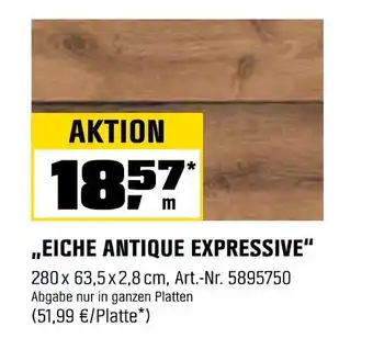 OBI Arbeitsplatte eiche antique expressive Angebot