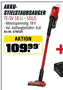 OBI Akku-stielstaubsauger te-sv 18 li – solo Angebot