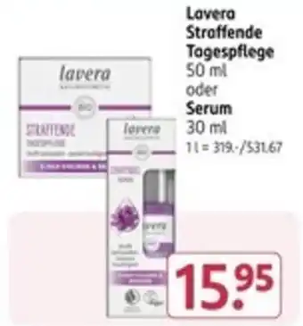 Rossmann Lavera Straffende Tagespflege oder Serum Angebot