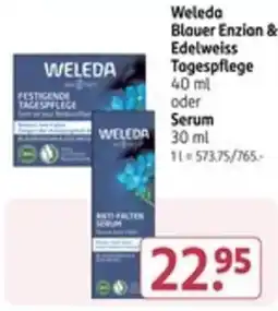 Rossmann Weleda Blauer Enzian & Edelweiss Tagespflege oder Serum Angebot