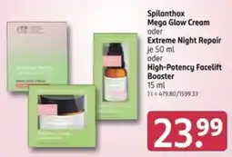 Rossmann Spilanthox Mega Glow Cream oder Extreme Night Repair oder High-Potency Facelift Booster Angebot