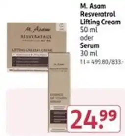 Rossmann M. Asam Resveratrol Lifting Cream oder Serum Angebot