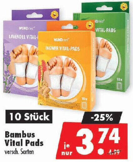 Bambus Vital Pads Angebot bei Mc Geiz