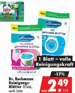 Mäc Geiz Dr. Beckmann Reinigungs Blätter Angebot