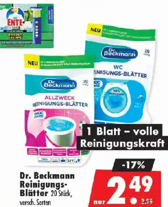 Mäc Geiz Dr. Beckmann Reinigungs Blätter Angebot