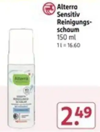 Rossmann Alterra Sensitiv Reinigungsschaum Angebot