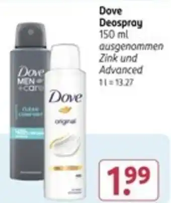 Rossmann Dove Deospray Angebot