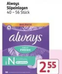 Rossmann Always Slipeinlagen Angebot