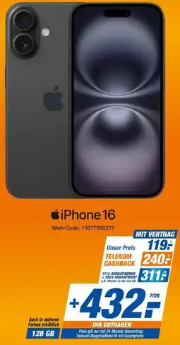 expert Techno Land Apple iPhone 16 Angebot