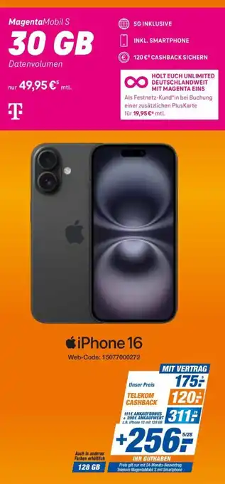 expert Techno Land iPhone 16 Angebot