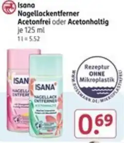Rossmann ISANA Nagellackentferner Acetonfrei oder Acetonhaltig Angebot