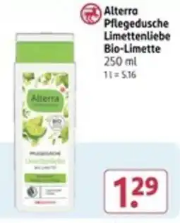 Rossmann Alterra Pflegedusche Limettenliebe Bio-Limette Angebot