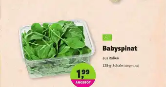 Aleco Biomarkt Babyspinat Angebot