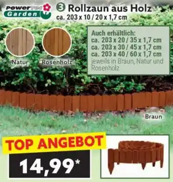 Norma Powertec Garden Rollzaun aus Holz Angebot