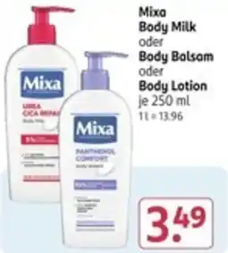 Rossmann Mixa Body Milk oder Body Balsam oder Body Lotion Angebot