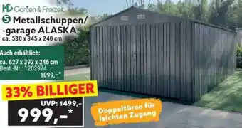 Norma Garten & Freizeit Metallschuppen/ -garage ALASKA Angebot