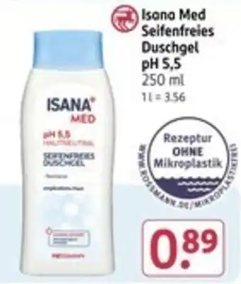 Rossmann Isana Med Seifenfreies Duschgel pH 5.5 Angebot