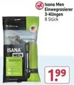Rossmann Isana Men Einwegrasierer 3-Klingen Angebot