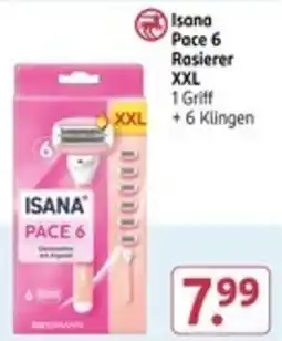 Rossmann Isana Pace 6 Rasierer XXL Angebot