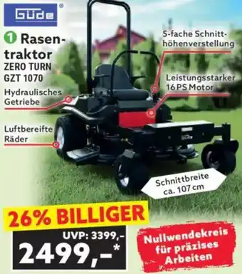 Norma Güde Rasentraktor ZERO TURN GZT 1070 Angebot