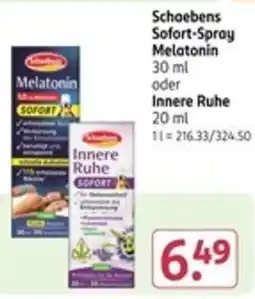 Rossmann Schaebens Sofort-Spray Melatonin oder Innere Ruhe Angebot