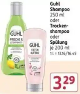Rossmann GUHL Shampoo oder Trockenshampoo oder Spülung Angebot