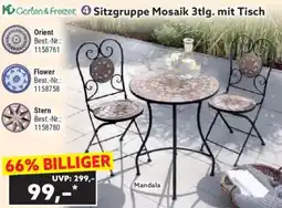 Norma Garten & Freizeit Sitzgruppe Mosaik 3tlg. mit Tisch Angebot