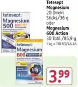Rossmann Tetesept Magnesium oder Magnesium 600 Action Angebot