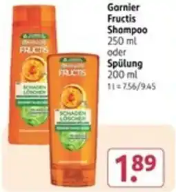 Rossmann Garnier Fructis Shampoo oder Spülung Angebot