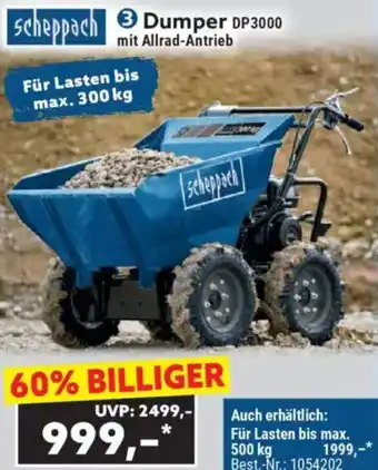 Norma Scheppach Dumper DP3000 Angebot
