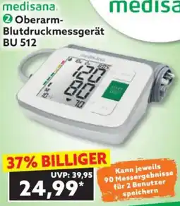Norma Medisana Oberarm Blutdruckmessgerät BU 512 Angebot