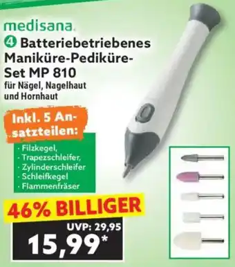 Norma Medisana Batteriebetriebenes Maniküre-Pediküre Set MP 810 Angebot