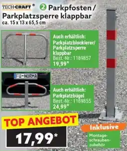 Norma TECH-CRAFT Parkpfosten/ Parkplatzsperre klappbar Angebot