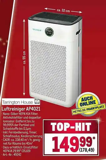 METRO Tarrinton House Luftreiniger AP4021 Angebot