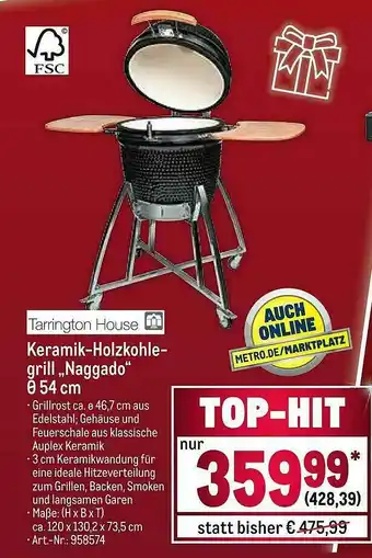 METRO Tarrington House Keramik-holzkohle Grill „naggado” 0 54cm Angebot