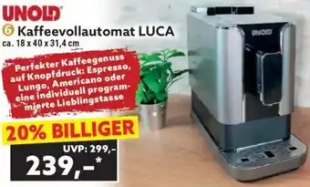 Norma UNOLD Kaffeevollautomat LUCA Angebot