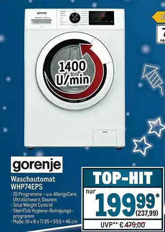 METRO Gorenje Waschautomat WHP74EPS Angebot