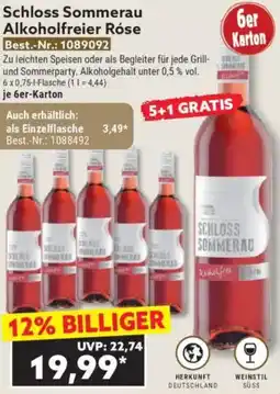 Norma Schloss Sommerau Alkoholfreier Róse Angebot