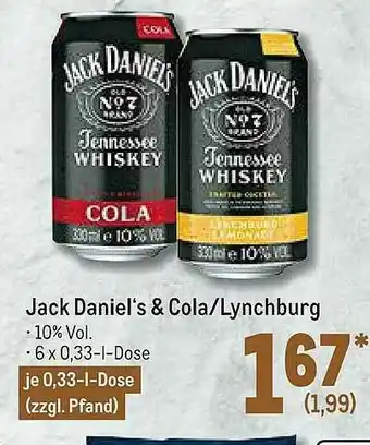 METRO Jack Daniel's & Cola-lynchburg Angebot