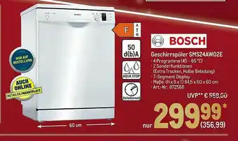 METRO Bosch Geschirrspüler SMS24AW02E Angebot