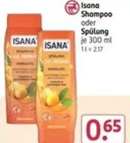 Rossmann Isana Shampoo oder Spülung Angebot