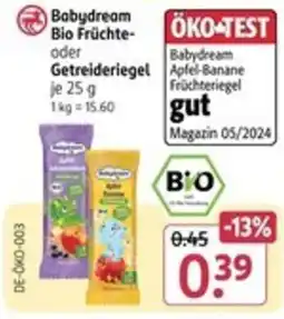 Rossmann Babydream Bio Früchte- oder Getreideriegel Angebot