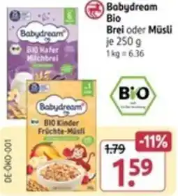 Rossmann Babydream Bio Brei oder Müsli Angebot