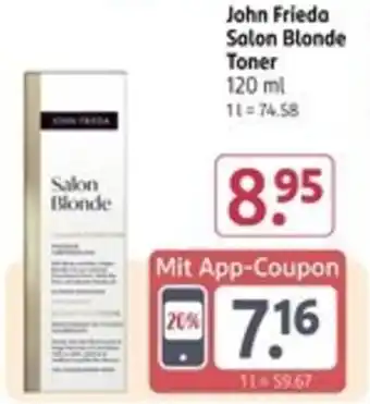 Rossmann John Frieda Salon Blonde Toner Angebot